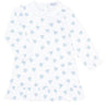 Blue Heart Print Long Sleeve Playtime - HoneyBug 