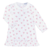 Pink Heart Print Long Sleeve Playtime - HoneyBug 