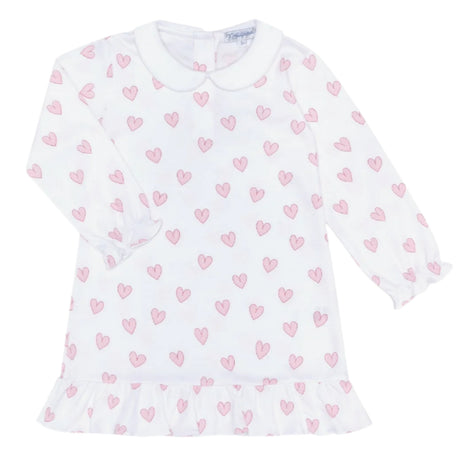 Pink Heart Print Long Sleeve Playtime - HoneyBug 