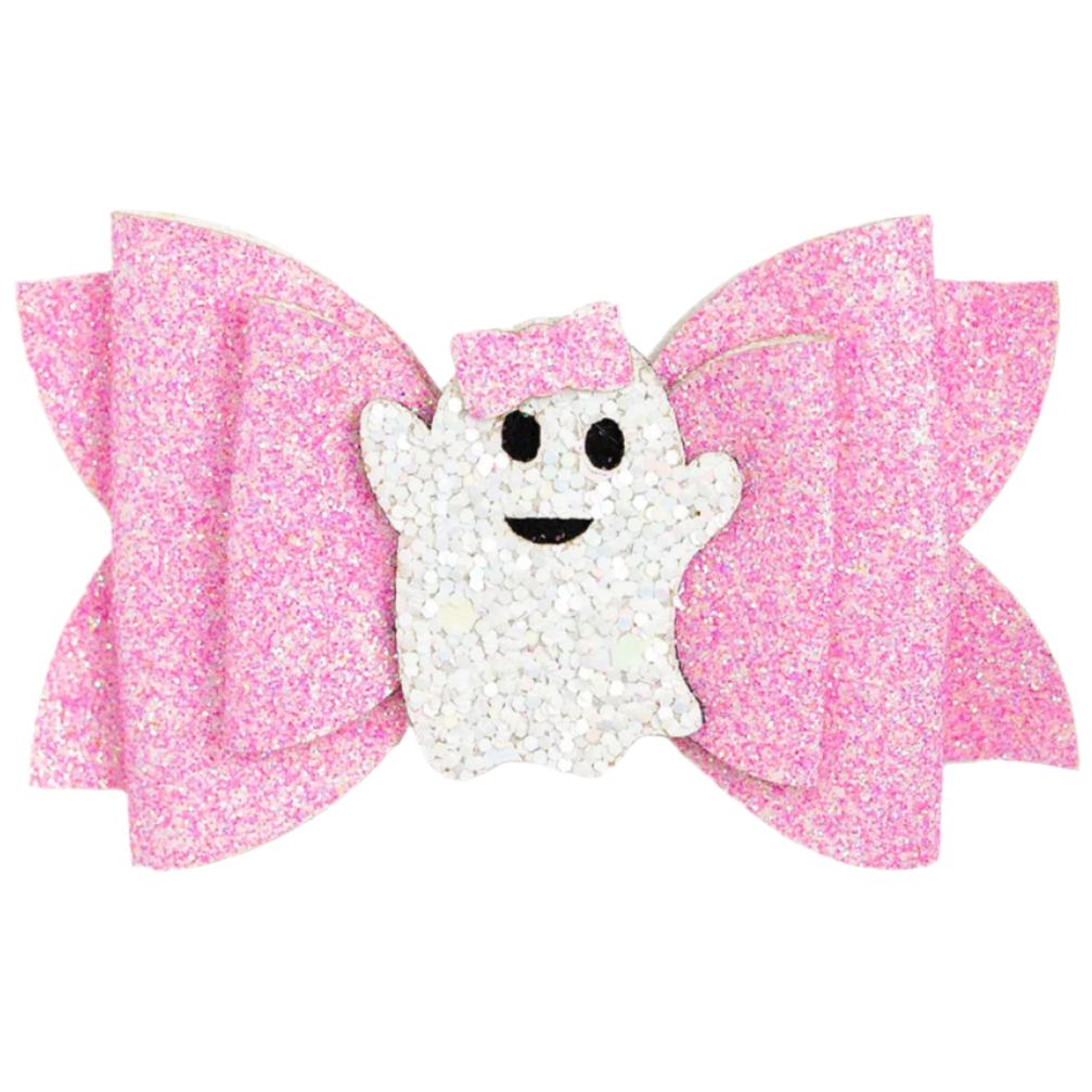 Girly Ghost Halloween Bow Clip