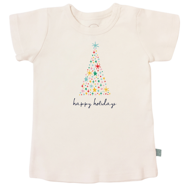 graphic tee | happy holidays tree - HoneyBug 