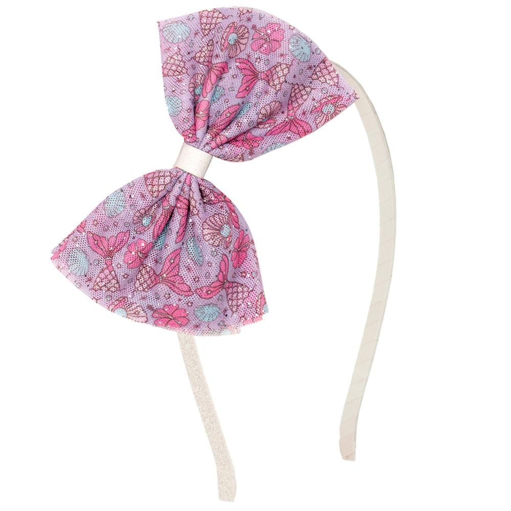 Mermaid Splash Tulle Bow Headband