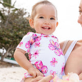 Hibiscus Kiss Bamboo Onesie - HoneyBug 