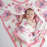 Hibiscus Kiss Baby Quilt - HoneyBug 