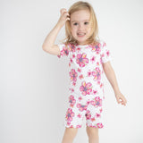 Hibiscus Kiss Short Bamboo Pajamas - HoneyBug 