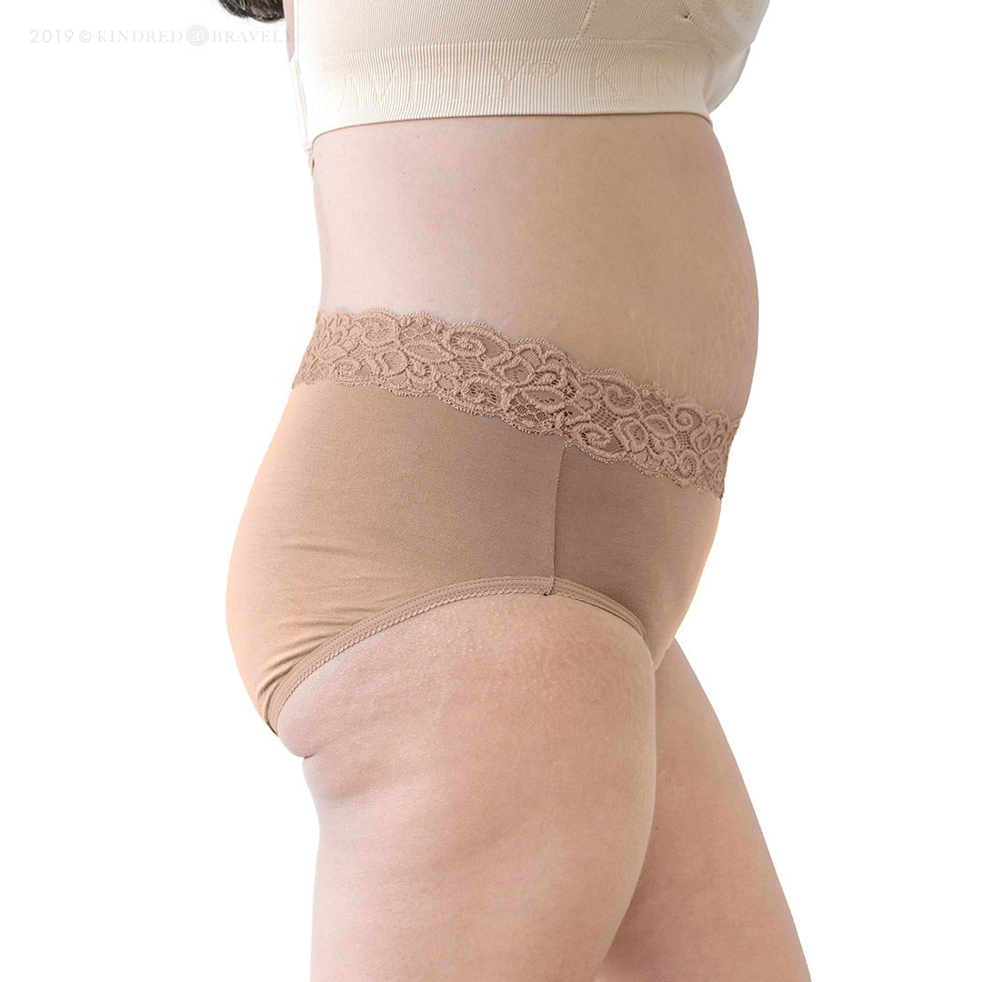 High-Waisted Postpartum Recovery Panties (5-Pack) | Assorted Neutrals - HoneyBug 