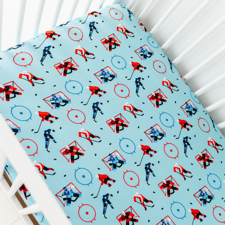 Go The Puck To Bed Crib Sheet