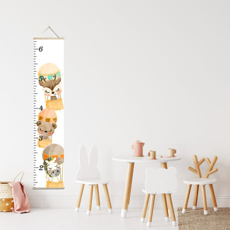 Canvas Kids Growth Chart - Hot Air Balloon