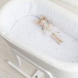 Bassinet Sheet Set - Mauve Pink Stars - HoneyBug 