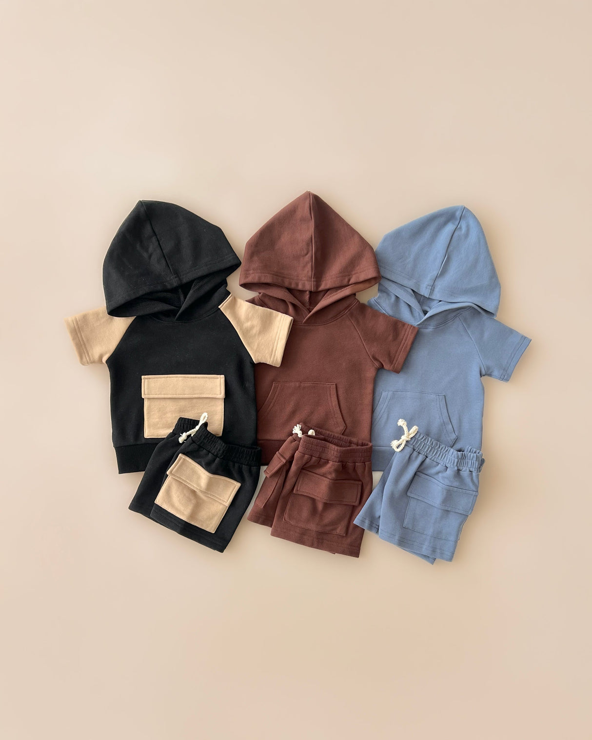 Cargo Shorts Set | Blue - HoneyBug 