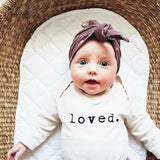 Loved. - Long Sleeve Organic Baby Bodysuit - HoneyBug 