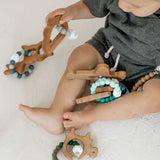 Wooden Teether with Silicone Ring