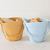 Silicone Sand bucket with toys and shovel