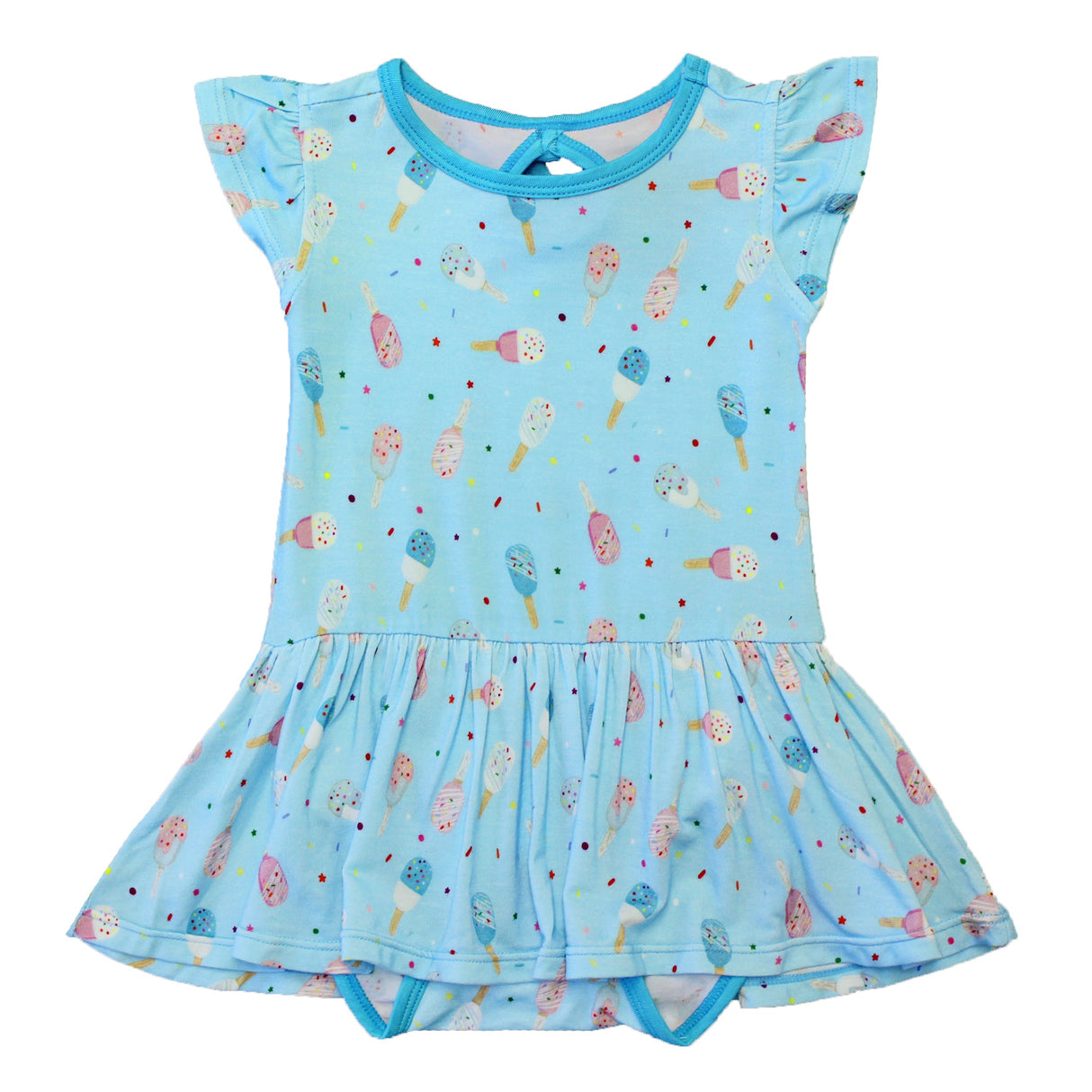 Aqua Popsicles Twirling Bodysuit Dress (3-24m) - HoneyBug 