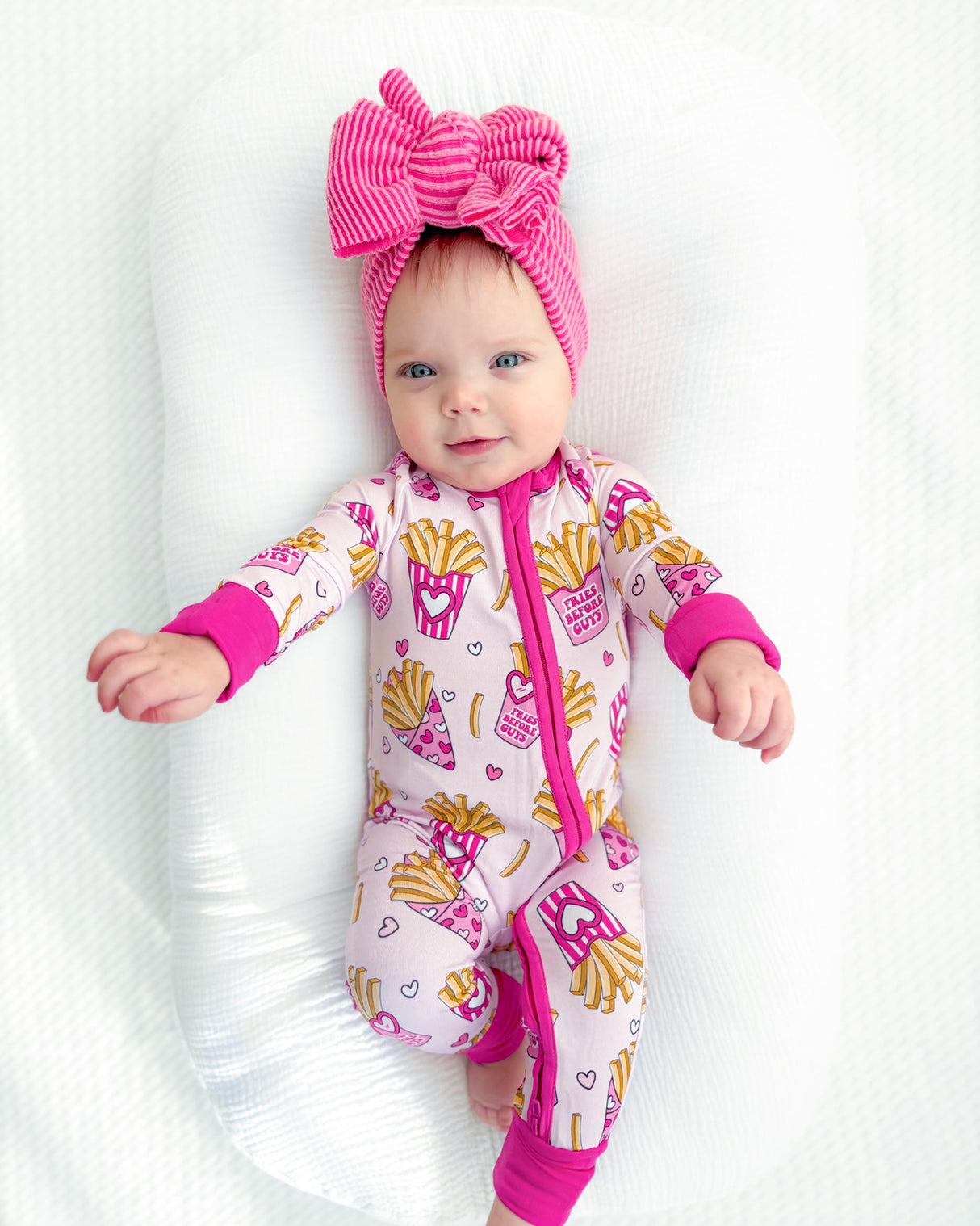 Bamboo Zip Romper | Fries Before Guys - HoneyBug 