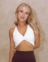 Astoria LIVE LUXE Front Crossed Crop - White