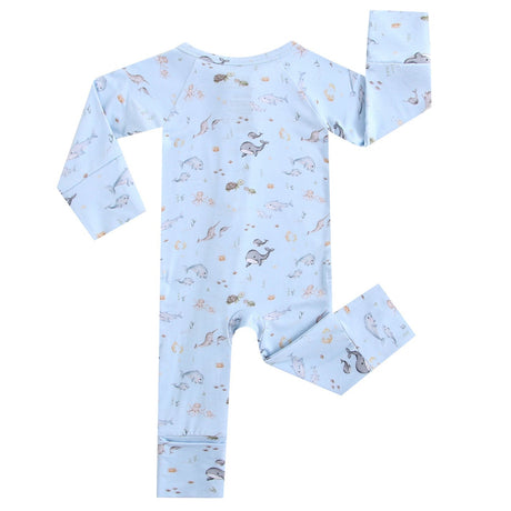 Sea of Love Zippered Baby Romper