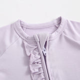 Wisteria Ruffled Zippered Baby Romper