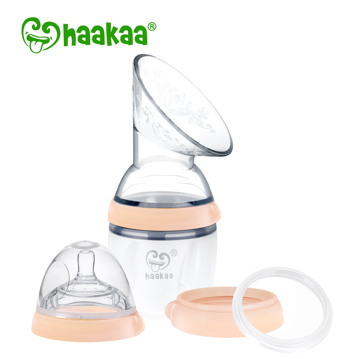 Haakaa Gen 3 Silicone Breast Pump and Bottle Pack 160 ml/6 oz