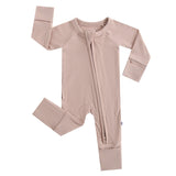 Maple Ribbed Zippered Baby Romper