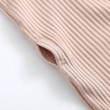 Maple Ribbed Zippered Baby Romper