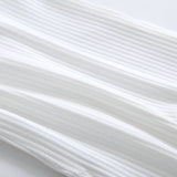 Snow Ribbed Zippered Baby Romper