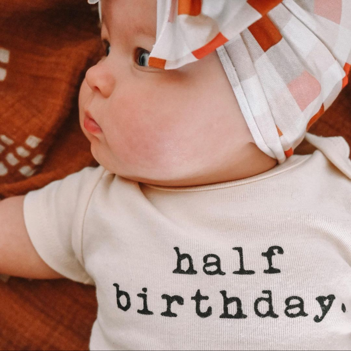 Half Birthday - Organic Cotton Bodysuit - HoneyBug 