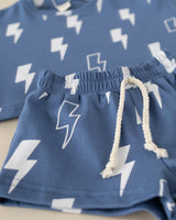 Shorts Set | Blue Bolts - HoneyBug 
