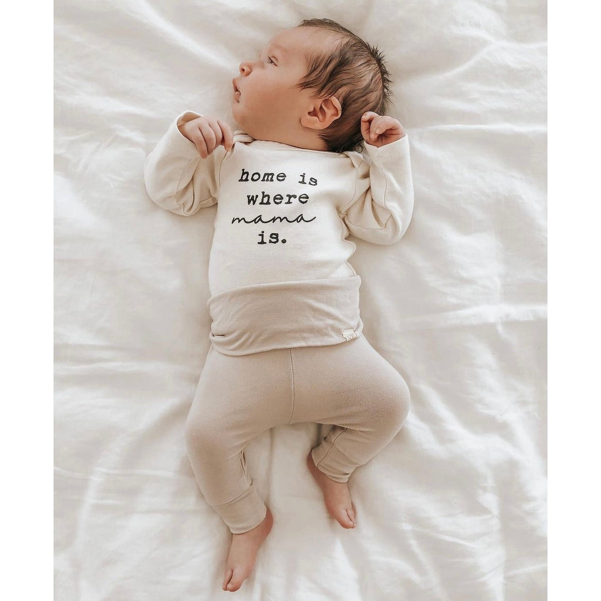 Home is Where Mama Is - Long Sleeve Organic Bodysuit - HoneyBug 