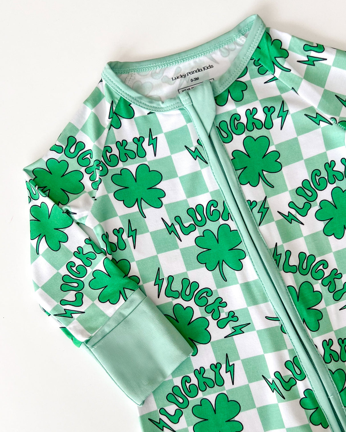 Bamboo Zip Romper | Lucky Shamrock - HoneyBug 