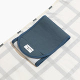 Indigo Windowpane Swaddle II - HoneyBug 