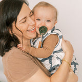 Indigo Windowpane Blanket Sleeper - HoneyBug 