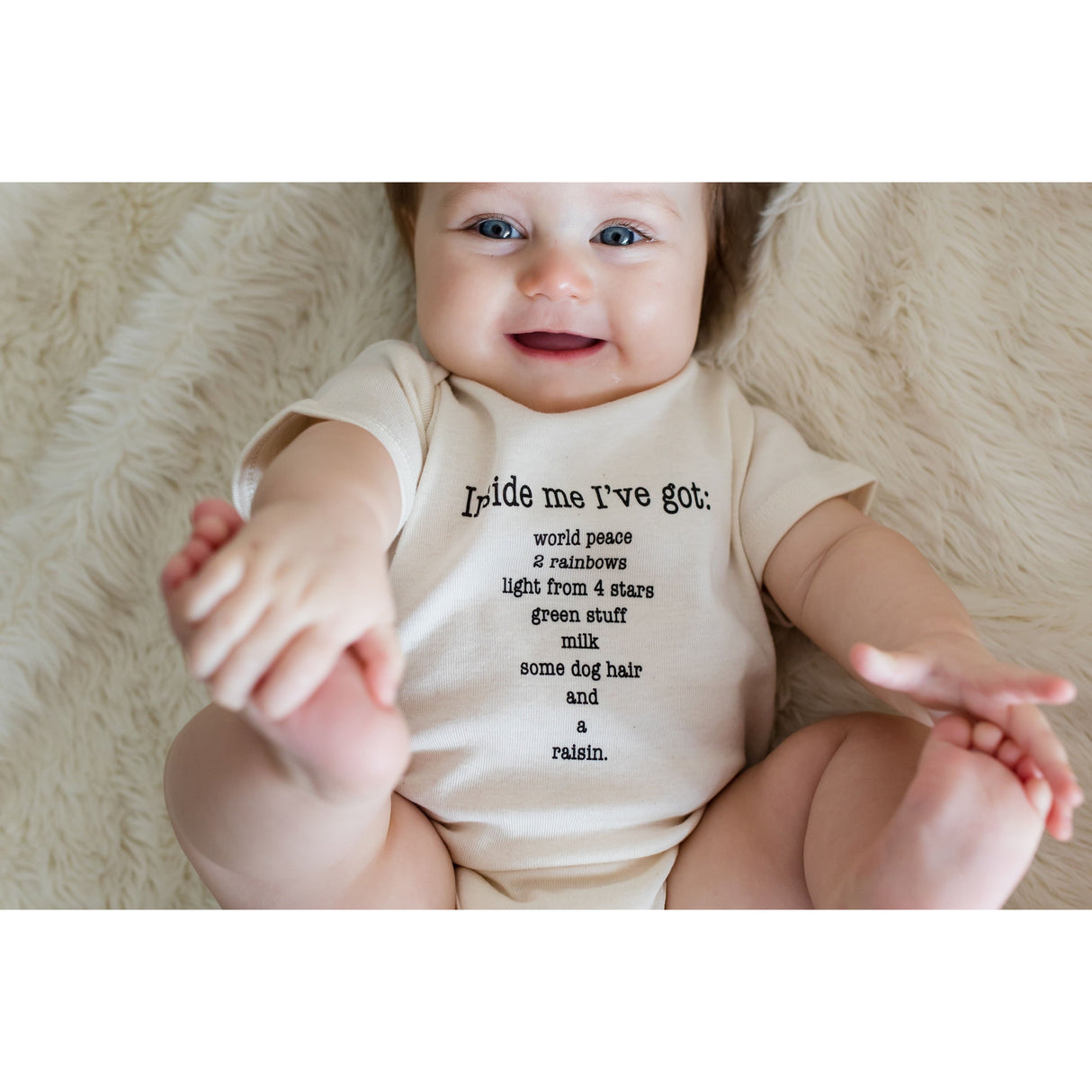 Pre-order for late September Inside Me Poem Short Sleeve Romper - HoneyBug 