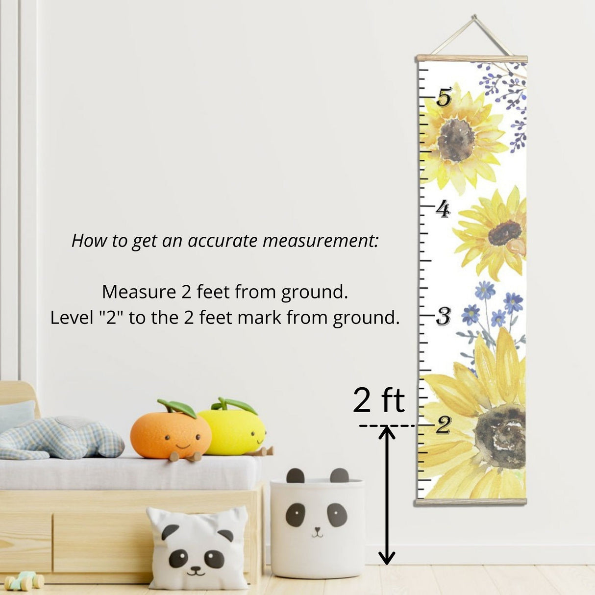 Canvas Kids Growth Chart - Rainbow