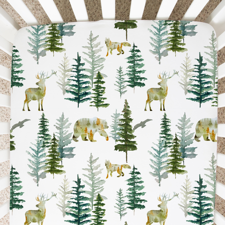 Fitted Crib Sheet - In The Woods