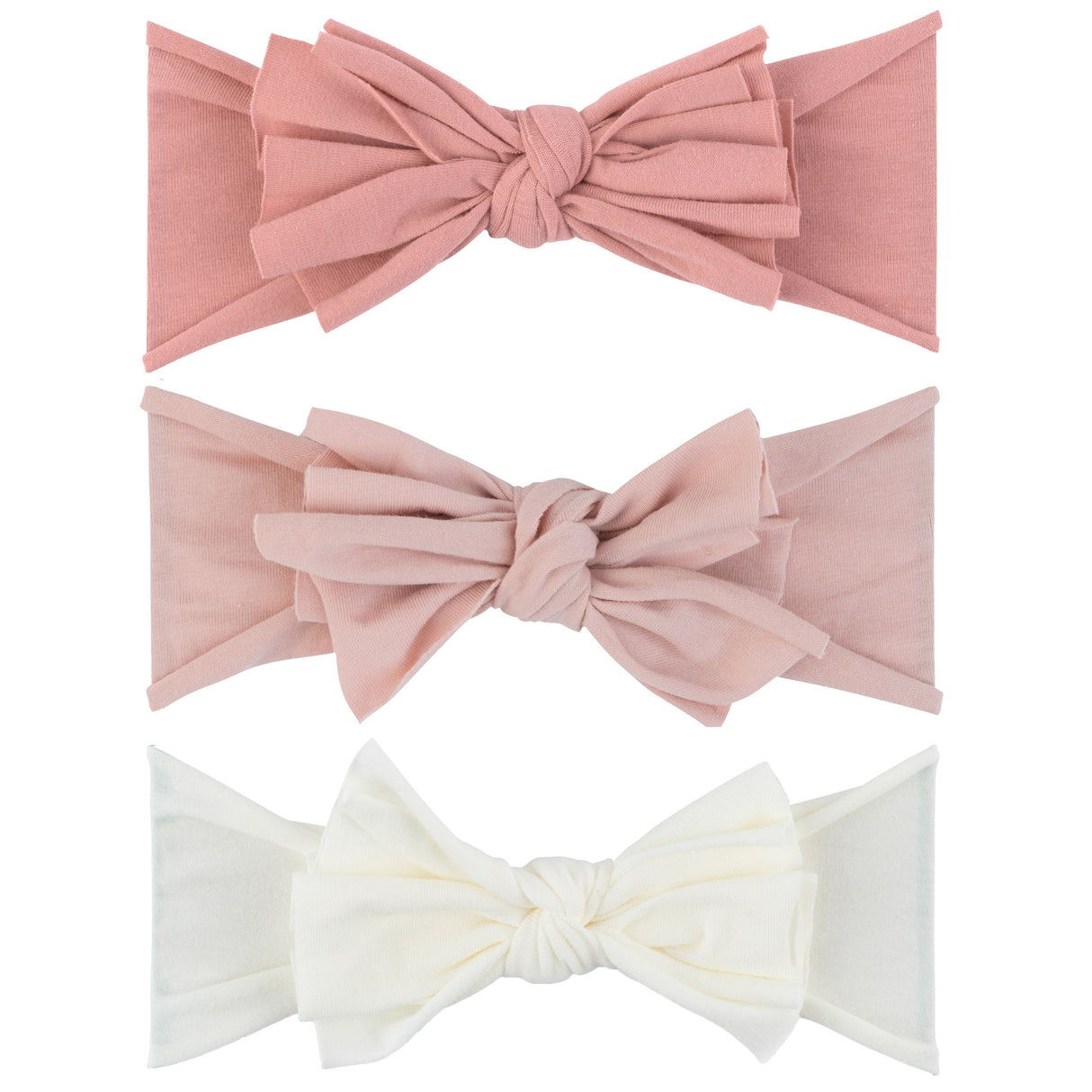 3 Pack Headband Set - Dusty Rose, Blush & Ivory