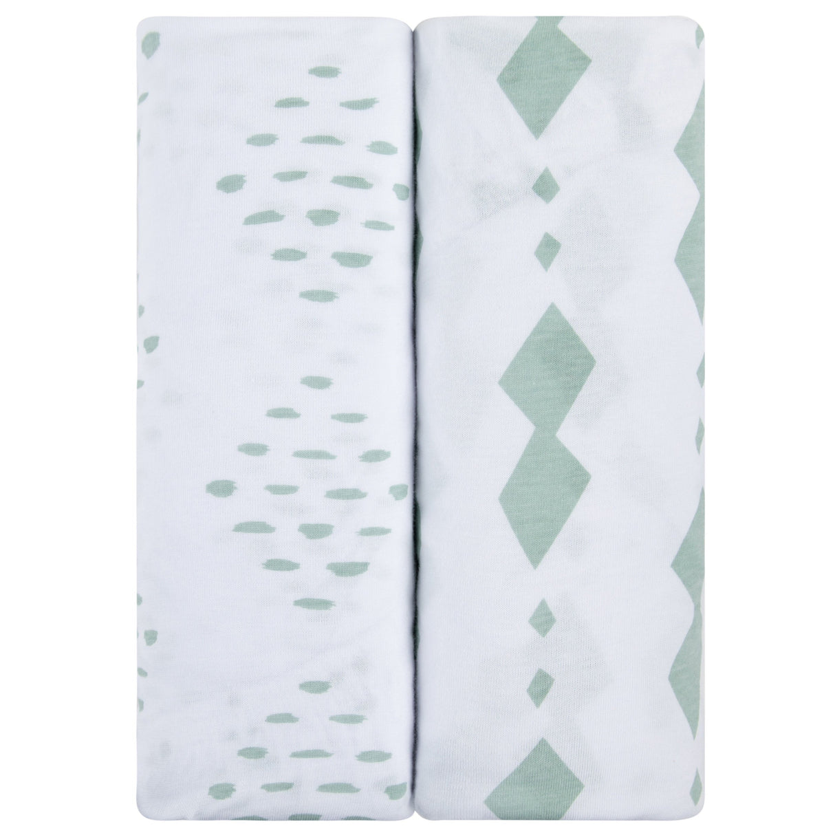 Crib Sheet Set - Sage Diamond