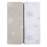 Bassinet Sheet Set - Tan Drawn Star - HoneyBug 