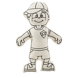 Kiboo Kids: Boy with Cap - Colorable and Washable Doll for Creative Play - HoneyBug 