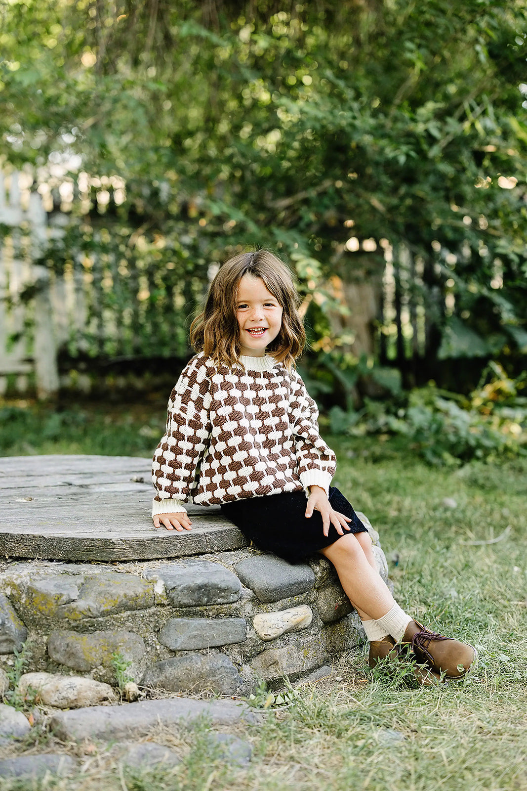 Brown + Cream Knit Sweater