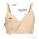 Signature Sublime® Contour Hands-Free Pumping & Nursing Bra | Black - HoneyBug 