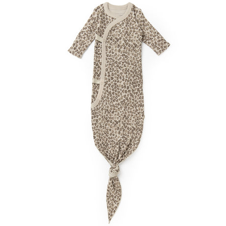 Organic Kimono Knotted Sleep Gown - Spotted - HoneyBug 