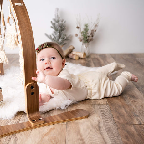 2 pc. pants set | ivory & heather grey - HoneyBug 