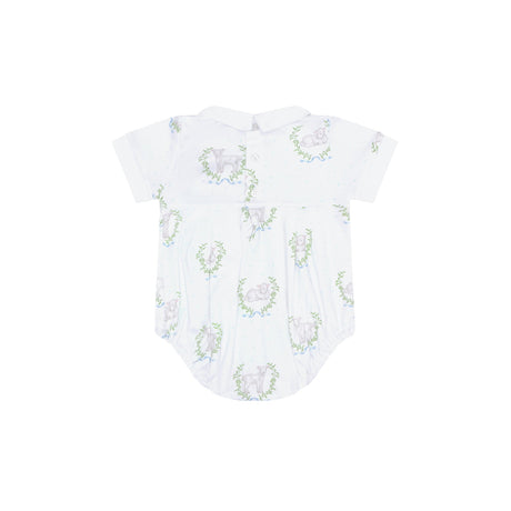 Blue Lamb Print Bubble - HoneyBug 