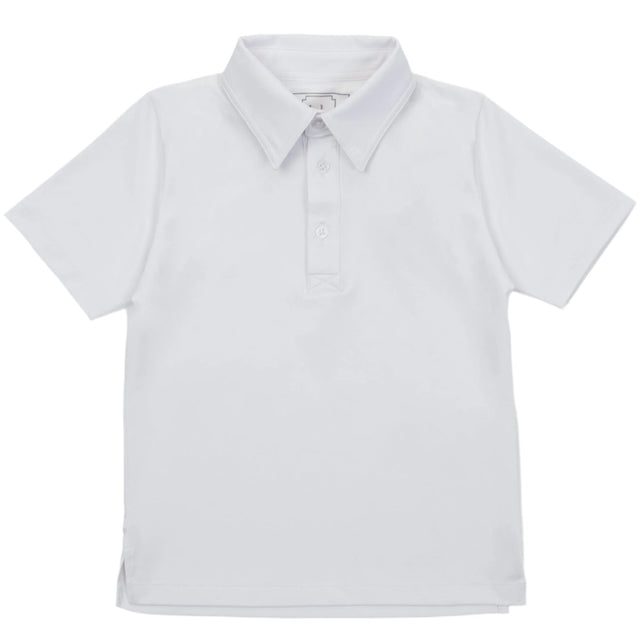 Will Boys' Golf Performance Polo Shirt - White - HoneyBug 