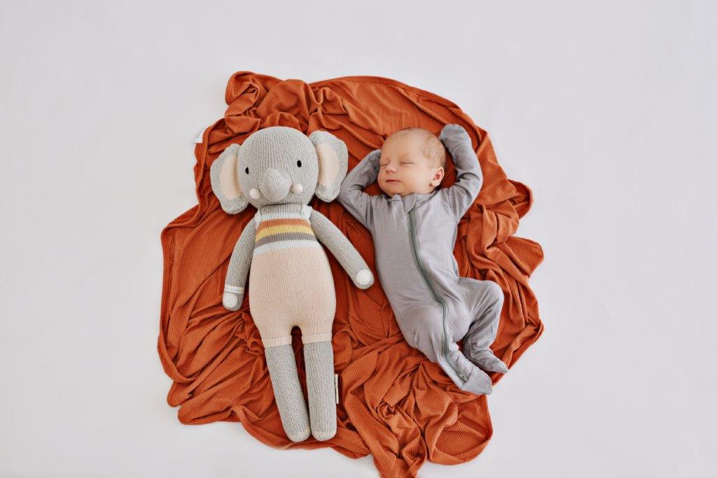 Snuggle Swaddle - Ribbed Rust