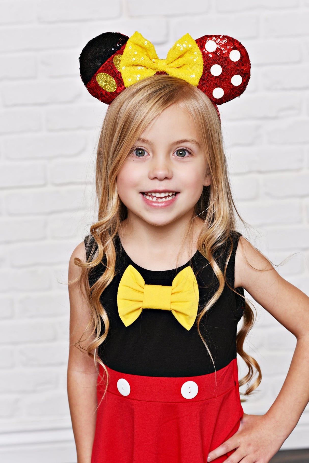 Boy Mouse (Yellow Bow) Dress