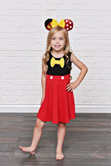 Boy Mouse (Yellow Bow) Dress