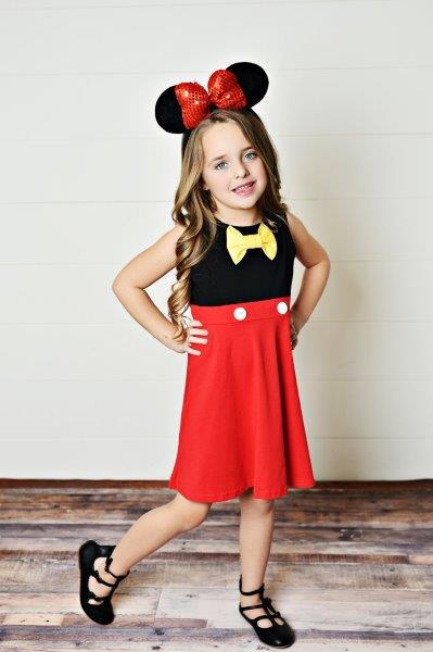 Boy Mouse (Yellow Bow) Dress