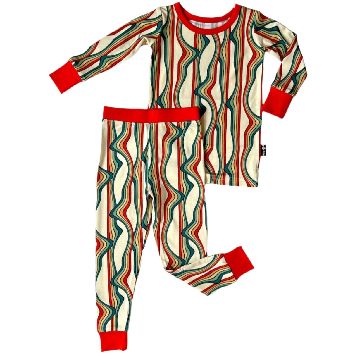 LONG SLEEVE 2 PIECE SETS- Retro Rainbow